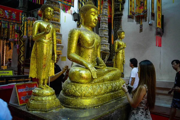 Thajsko Ayutthaya Wat Phanan Choeng Temple — Stock fotografie