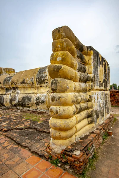 Tajlandia Ayutthayę Świątynia Wat Lokayasutharam — Zdjęcie stockowe