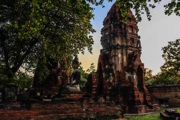 Ruins Wat Mahathat Temple Ayutthaya Thaiföld — Stock Fotó