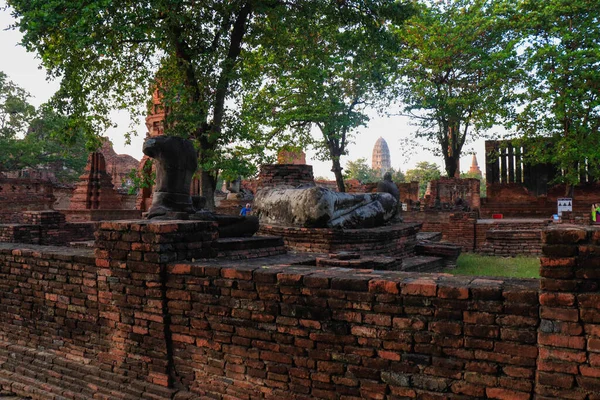 Ancien Temple Wat Mahathat Ayutthaya Thaïlande — Photo