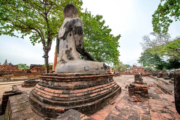 Starożytna Świątynia Wat Mahathat Ayutthaya Tajlandia — Zdjęcie stockowe