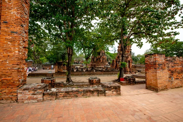 Starý Chrám Wat Mahathat Ayutthaya Thajsko — Stock fotografie