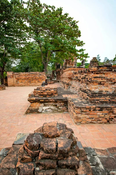 Oude Tempel Van Wat Mahathat Ayutthaya Thailand — Stockfoto