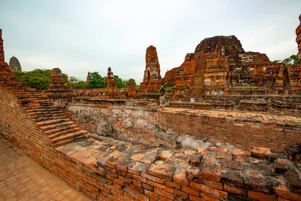 Antico Tempio Wat Mahathat Ayutthaya Thailandia — Foto Stock