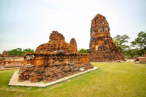 Antik Wat Mahathat Tapınağı Ayutthaya Tayland — Stok fotoğraf