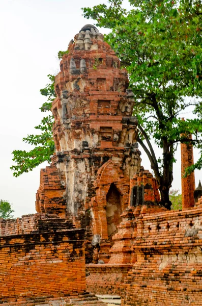 Antico Tempio Wat Mahathat Ayutthaya Thailandia — Foto Stock