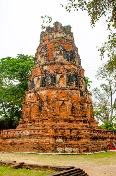 Древний Искушение Ват Махатхат Аюттхая Таиланд — стоковое фото