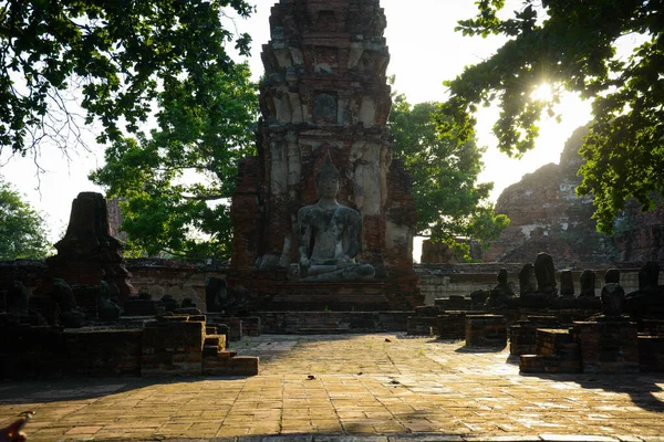 Sitting Buddha Statue Ayutthaya Thailand — Stock Photo, Image