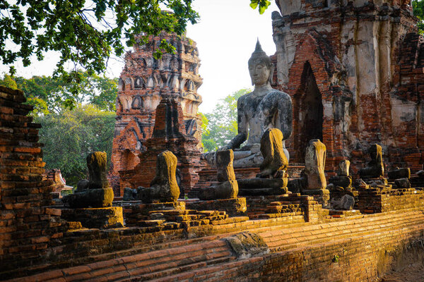 Sitting Buddha statue, Ayutthaya, Thailand