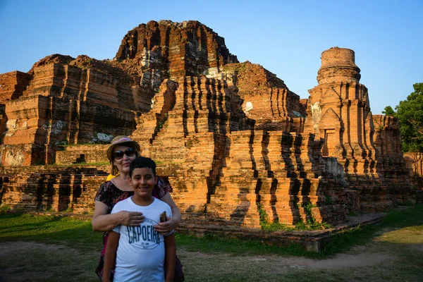 Thajsko Ayutthaya Wat Mahathat Chrám — Stock fotografie