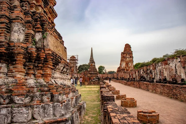 Stone Ősi Romjai Wat Mahathat Templom Ayutthaya Thaiföld — Stock Fotó