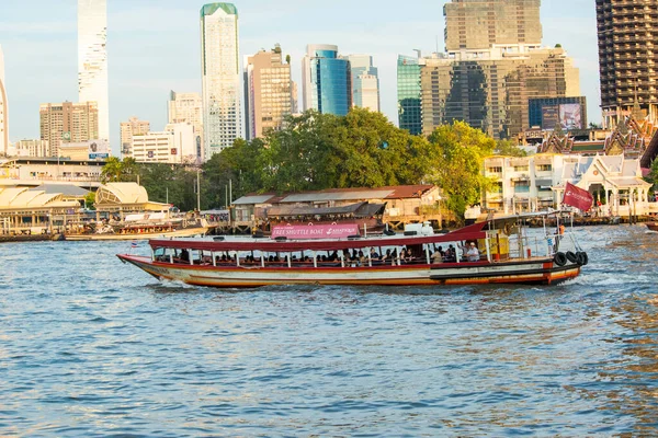 Thajsko Bangkok Řeka Chao Phraya — Stock fotografie