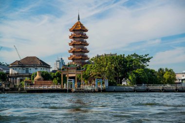 Tayland. Bangkok 'ta. Şehrin güzel bir manzarası.