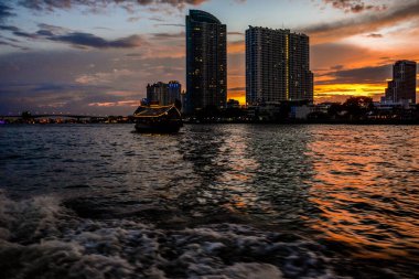Tayland. Bangkok 'ta. Şehrin güzel bir manzarası.