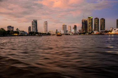 Tayland. Bangkok 'ta. Şehrin güzel bir manzarası.