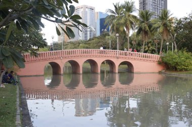 Tayland. Bangkok 'ta. Şehrin güzel bir manzarası.
