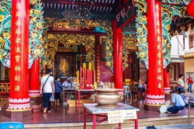 Tayland. Bangkok 'ta. Çin Mahallesi 'nin güzel manzarası.