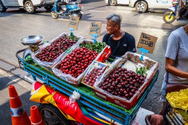 Tayland. Bangkok 'ta. Çin Mahallesi 'nin güzel manzarası.