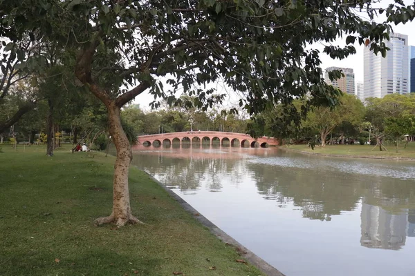 Tajlandia Bangkoku Piękny Widok Park Mieście — Zdjęcie stockowe