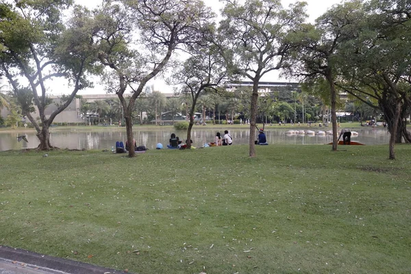 Tailandia Bangkok Una Hermosa Vista Del Parque Ciudad — Foto de Stock