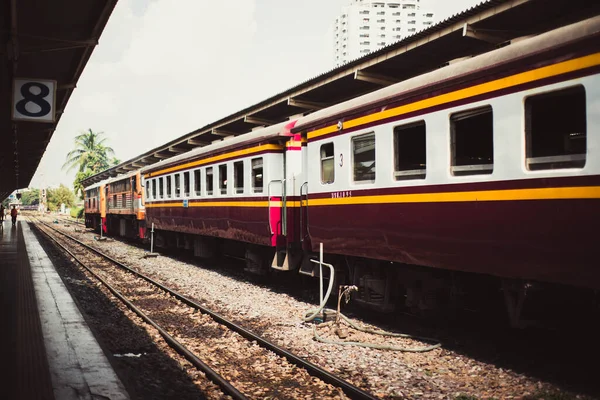 Thaiföld Bangkokban Hua Lampong Vasútállomás — Stock Fotó