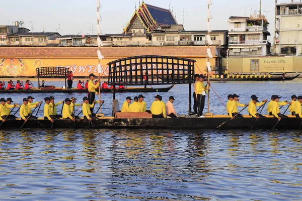 Thailandia Bangkok Veduta Delle Barche Reali Nel Fiume Chao Phraya — Foto Stock