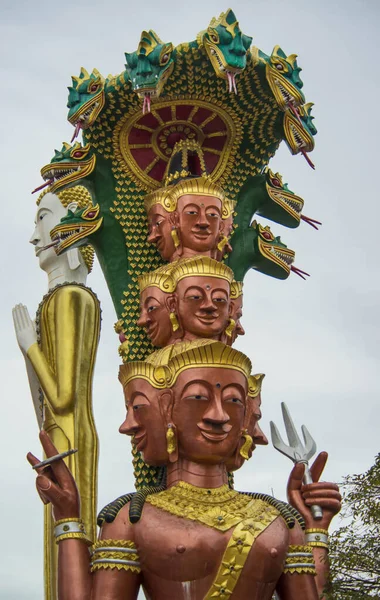 Thailandia Bangkok Tempio Wat Paknam Bhasicharoen — Foto Stock