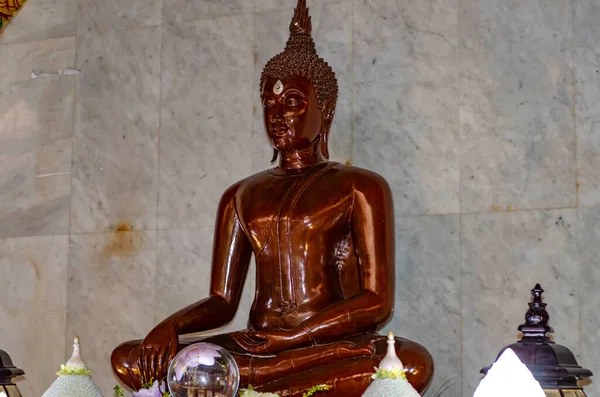 Thajsko Bangkok Wat Paknam Bhasicharoen Temple — Stock fotografie