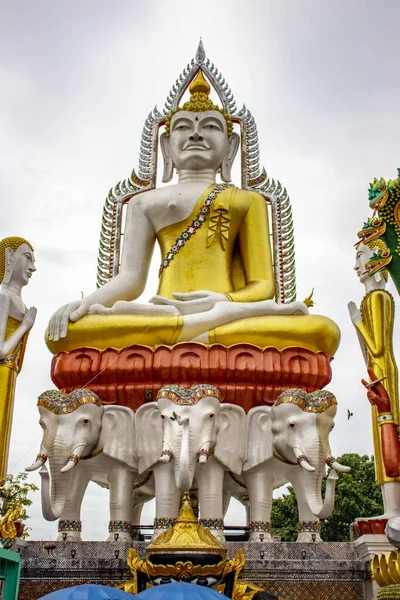 Tailandia Bangkok Templo Wat Paknam Bhasicharoen —  Fotos de Stock