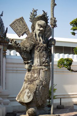 Tayland 'daki Wat Pho Tapınağı' nın heykelini kapatın.