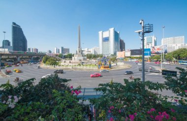 Tayland. Bangkok 'ta. Zafer Anıtı manzarası.