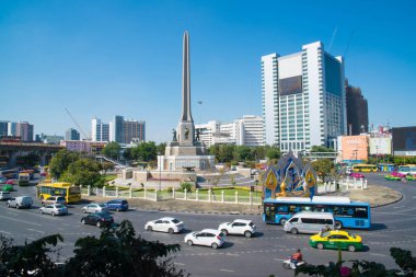 Tayland. Bangkok 'ta. Zafer Anıtı manzarası.