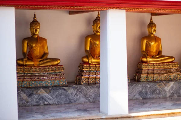 Golden Buddha Van Wat Pho Temple Thailand — Stockfoto