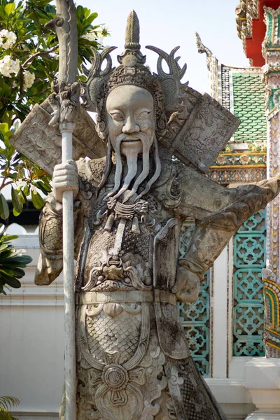 Detail Sochy Chrámu Wat Pho Thajsko — Stock fotografie