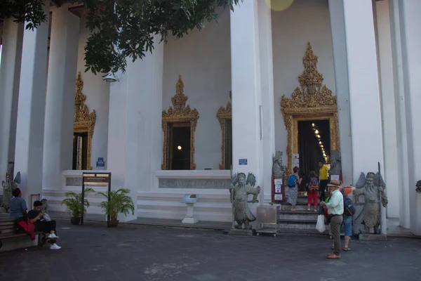 Turistvandring Wat Pho Temple Bangkok Thailand — Stockfoto