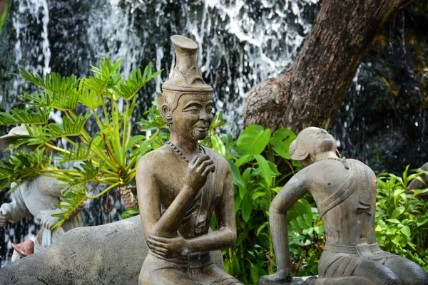 Wat Pho Temple Estátuas Antigas Bangkok Tailândia — Fotografia de Stock