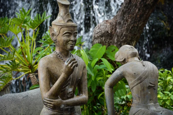 Wat Pho Temple Estátuas Antigas Bangkok Tailândia — Fotografia de Stock