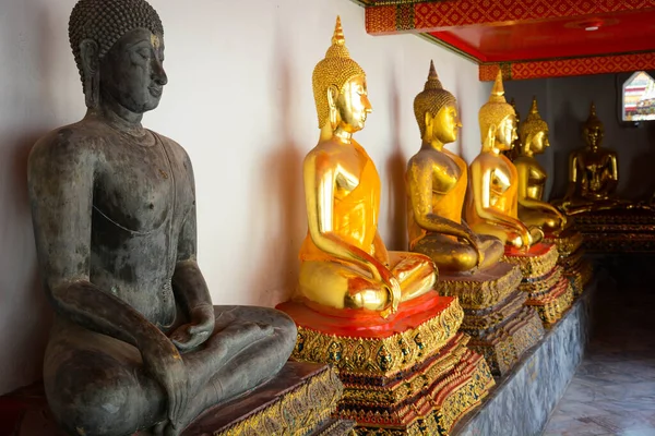 Храм Ват Пхо Древние Статуи Бангкок Таиланд — стоковое фото
