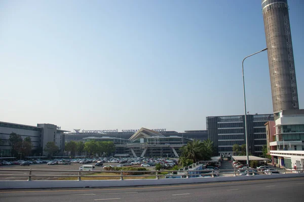 Tailândia Banguecoque Uma Vista Aeroporto Suvarnabhumi — Fotografia de Stock