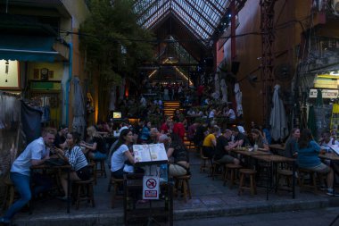 Tayland. Bangkok 'ta. Khao San Yolu.