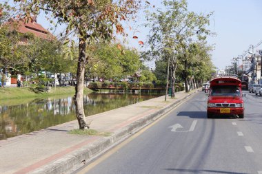 Tayland. Chiang Mai. Şehrin güzel bir manzarası.