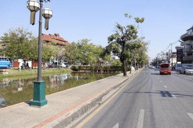 Tayland. Chiang Mai. Şehrin güzel bir manzarası.