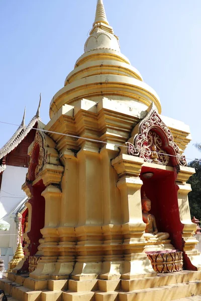 Thaiföld Chiang Mai Vagyok Egy Buddhista Templom Látványa — Stock Fotó