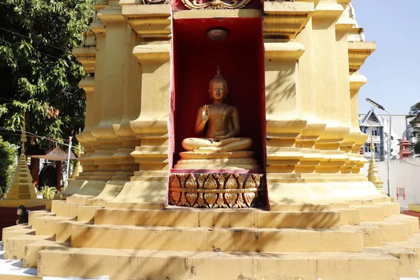 Thaiföld Chiang Mai Vagyok Egy Buddhista Templom Látványa — Stock Fotó