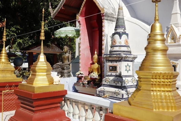 Thailand Det Chiang Mai Över Ett Buddisttempel — Stockfoto