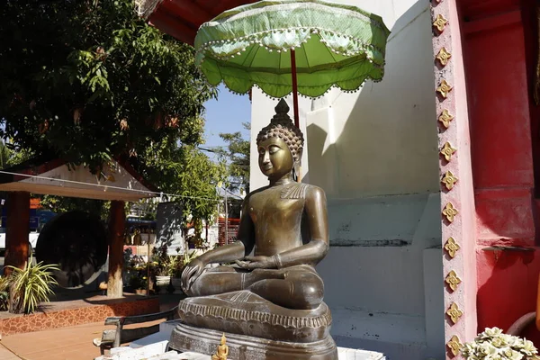 Thaiföld Chiang Mai Vagyok Egy Buddhista Templom Városban — Stock Fotó