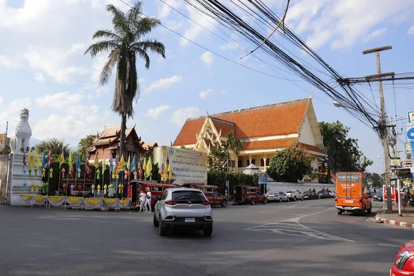 Tailândia Chiang Mai Uma Bela Vista Cidade — Fotografia de Stock