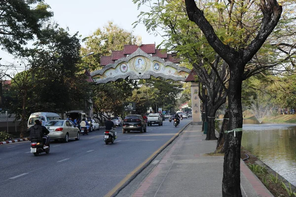 Tailândia Chiang Mai Uma Bela Vista Cidade — Fotografia de Stock