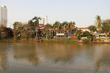 Tayland. Chiang Mai. Şehrin güzel bir manzarası.