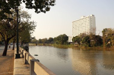 Tayland. Chiang Mai. Şehrin güzel bir manzarası.